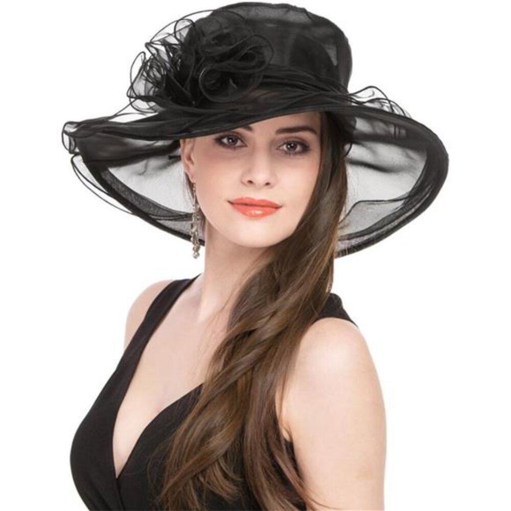 Women's Organza Church Fascinator Bridal Tea Party Wedding Hat